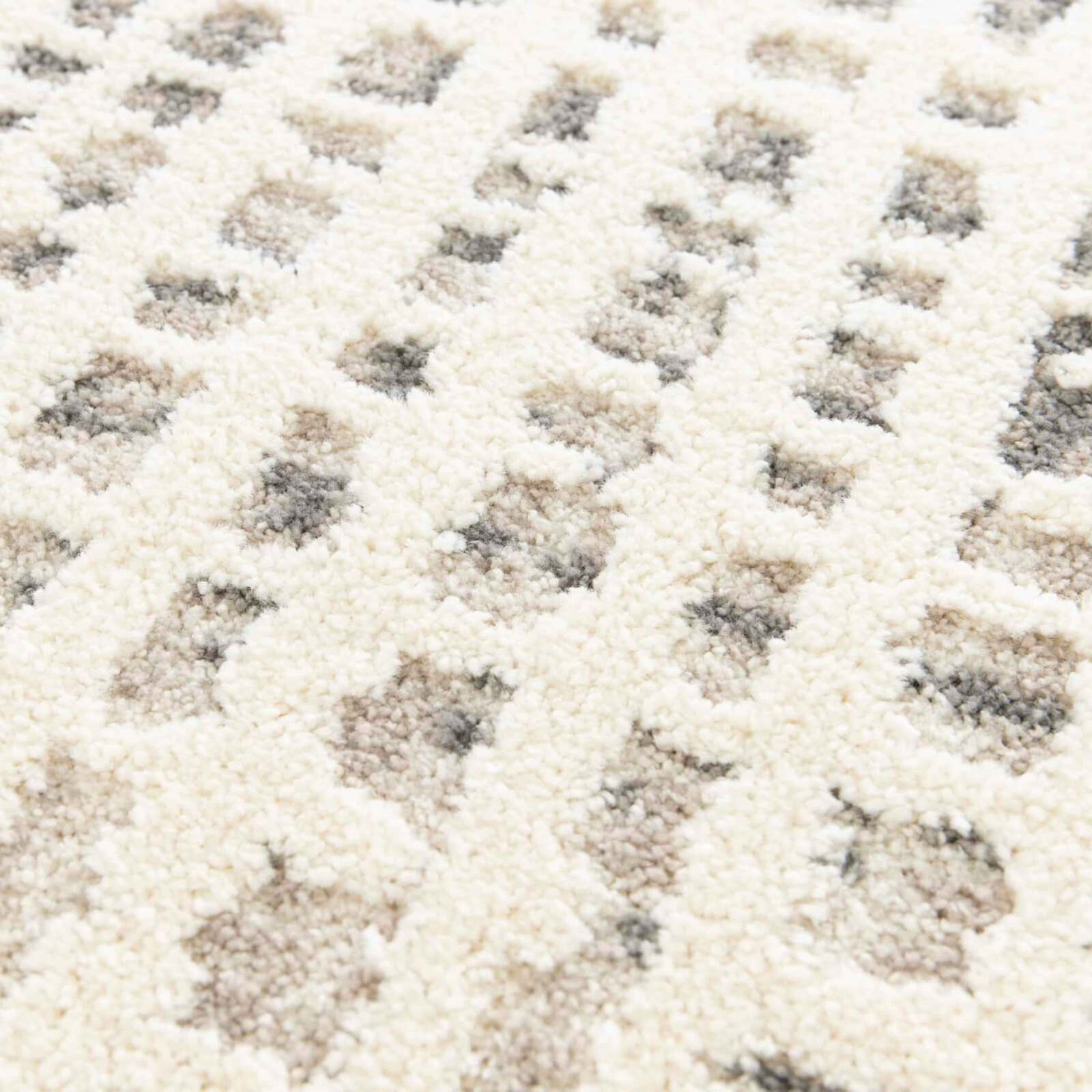 Rechteckiger Hochflorteppich aus Polyester und Polypropylen