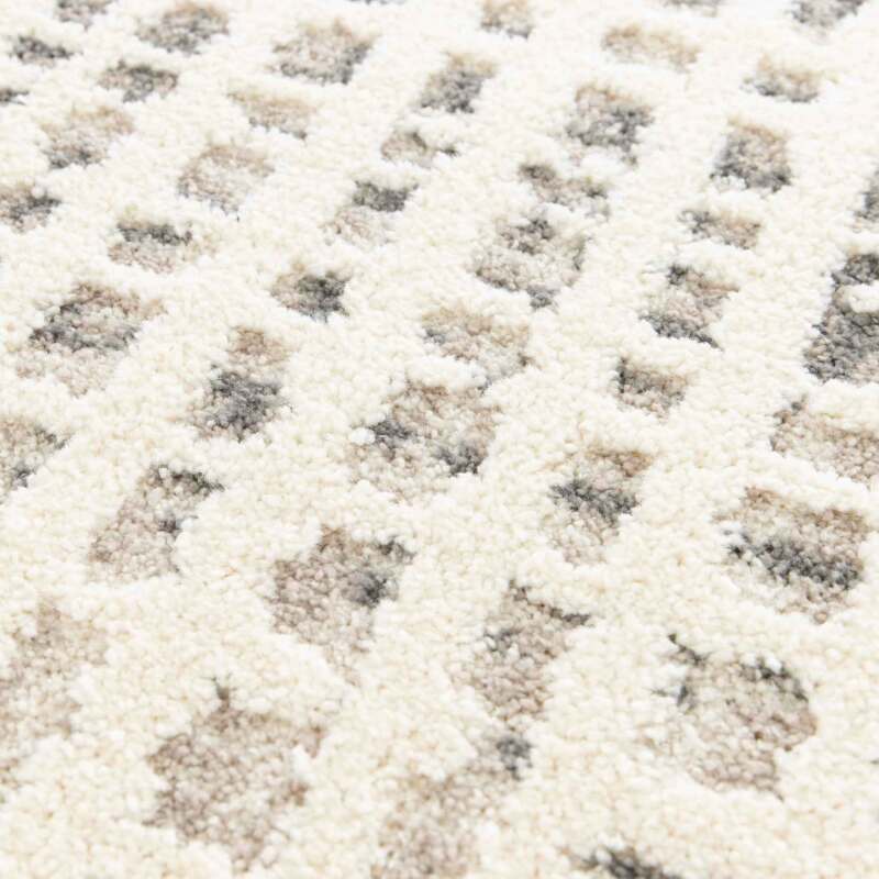 Rechteckiger Hochflorteppich aus Polyester und Polypropylen