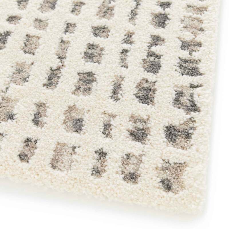 Rechteckiger Hochflorteppich aus Polyester und Polypropylen