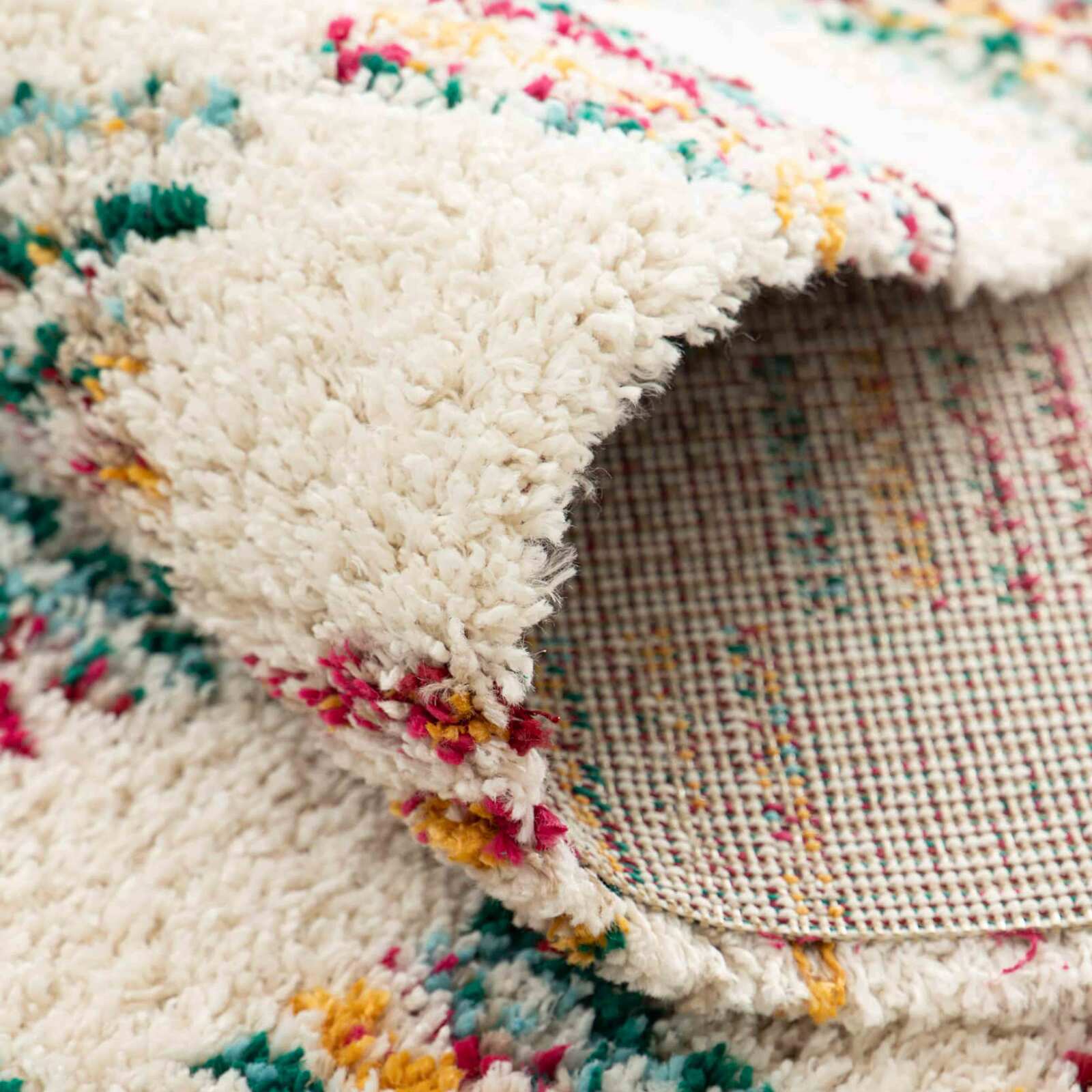 Rechteckiger Shaggy-Teppich aus Polypropylen