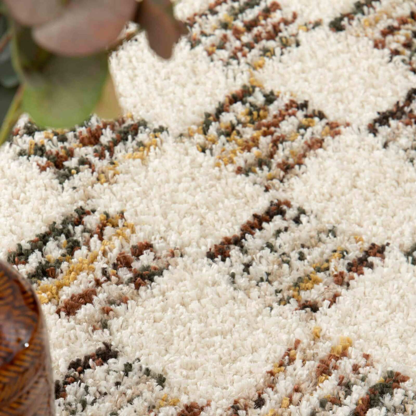 Rechteckiger Shaggy-Teppich aus Polypropylen