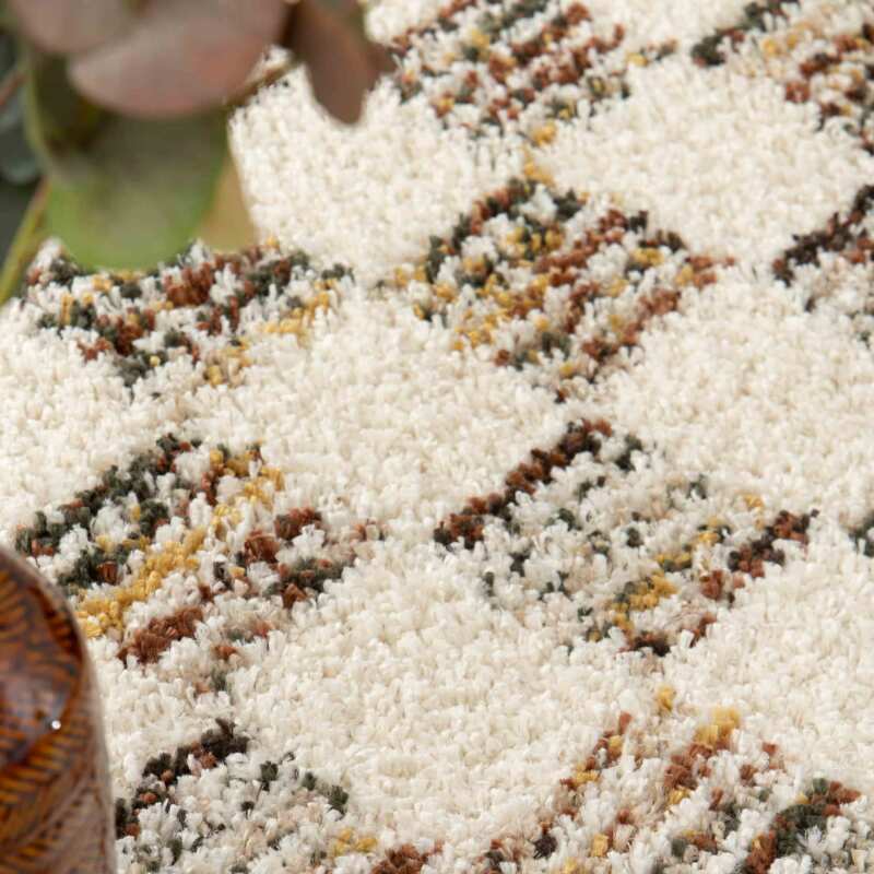 Rechteckiger Shaggy-Teppich aus Polypropylen