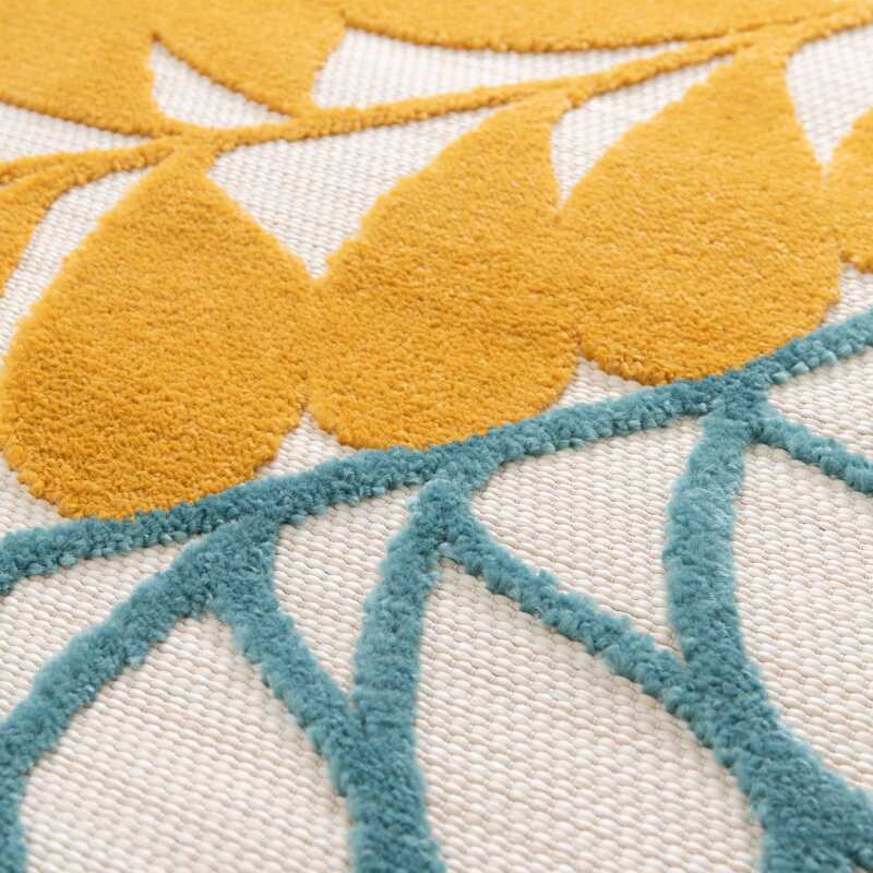 Rechteckiger Teppich aus Polypropylen