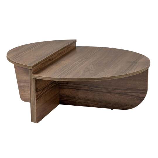 Ovaler Couchtisch aus Melamin in Holzoptik