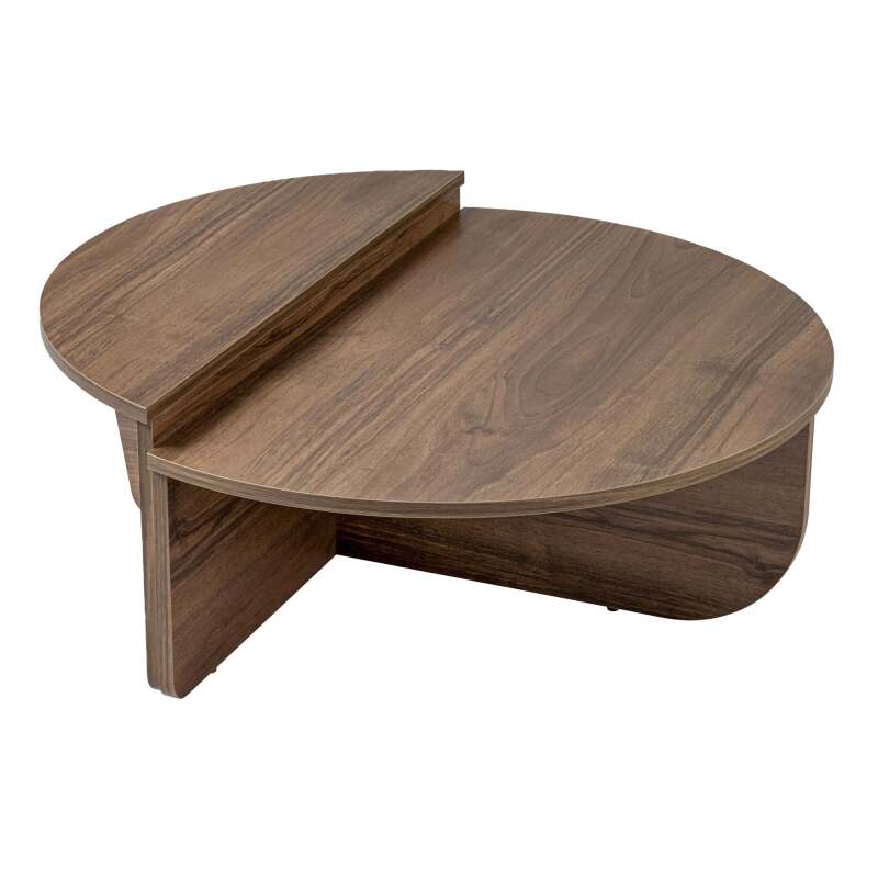 Ovaler Couchtisch aus Melamin in Holzoptik (4/5)