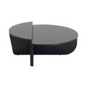 Ovaler Couchtisch aus Melamin in Holzoptik