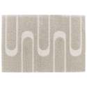 Rechteckiger Hochflorteppich aus recyceltem Polyester mit geometrischem Muster und langem Flor