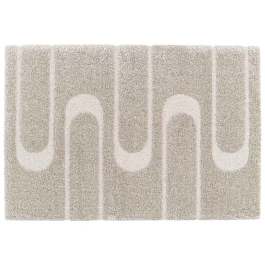 Hochflor Teppich, rechteckig, Shaggy, aus recyceltem Material, im Bohème-Stil | Oviala