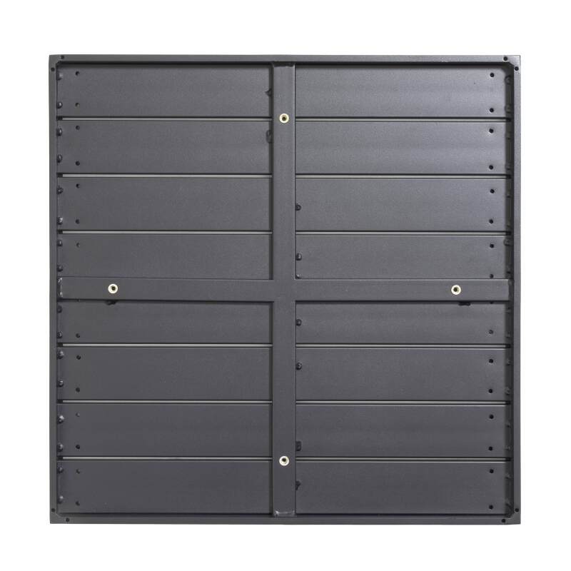 Quadratische Tischplatte aus schwarzem Aluminium 60x60 cm für Klipo-Bein