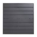 Quadratische Tischplatte aus schwarzem Aluminium 60x60 cm für Klipo-Bein
