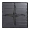Quadratische Tischplatte aus schwarzem Aluminium 60x60 cm für Klipo-Bein
