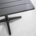 Quadratische Tischplatte aus schwarzem Aluminium 60x60 cm für Klipo-Bein