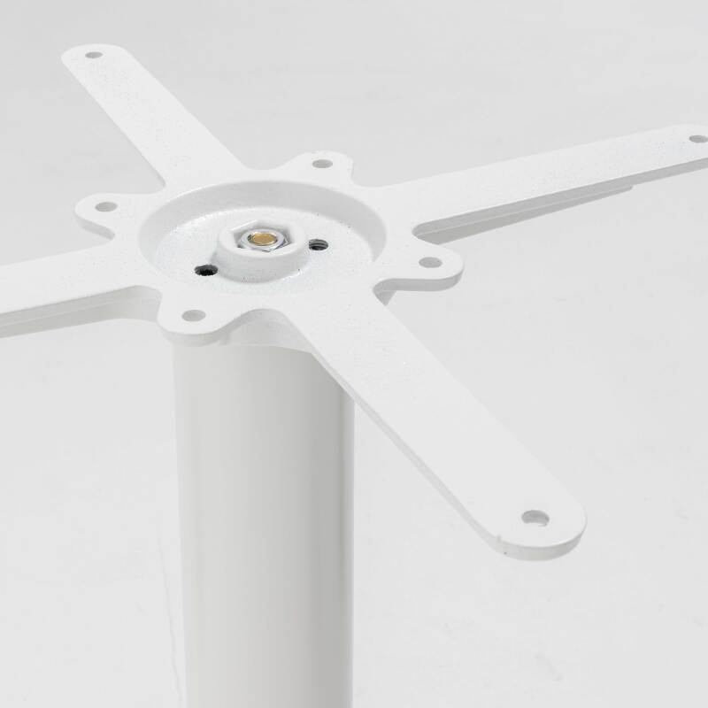 Hohes Tischbein aus Stahl und schwarzem Gusseisen ⌀45x108 cm