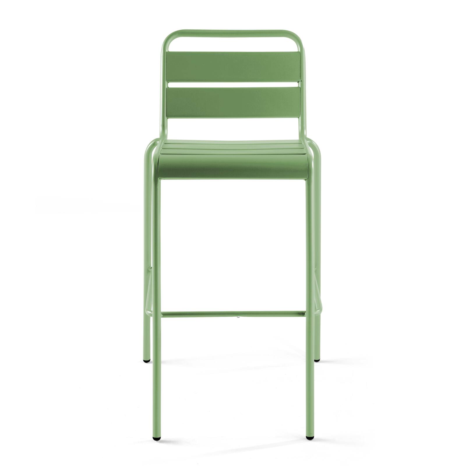 Hochgartentisch 120 x 60 cm und 6 hohe Metallstühle 