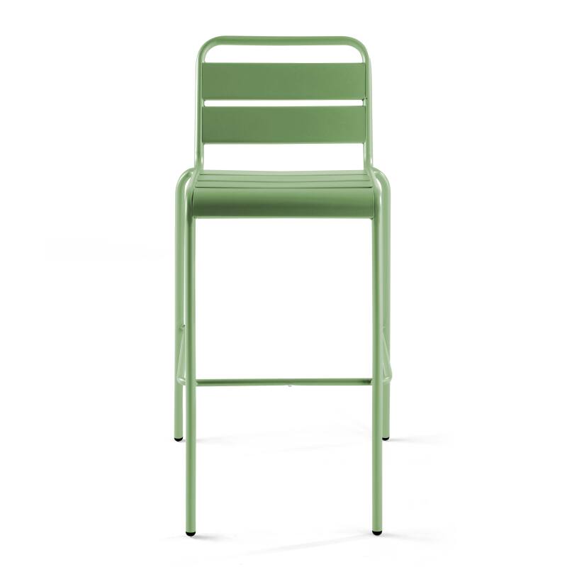 Hochgartentisch 120 x 60 cm und 6 hohe Metallstühle 