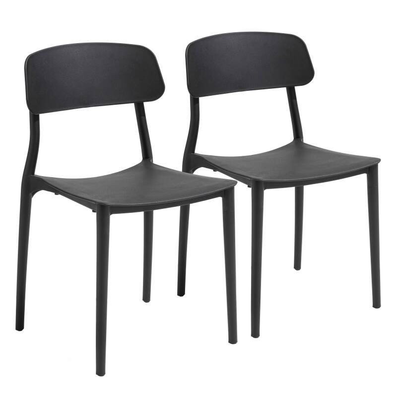 2er-set Terrassenstühle aus Kunststoff
