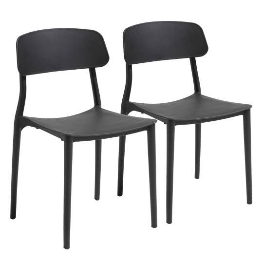 2er-set Terrassenstühle aus Kunststoff