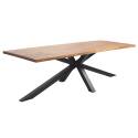 Rechteckiger Gartentisch 240 x 95 cm aus Akazienholz und 10 Stühle mit Aluminiumarmlehnen