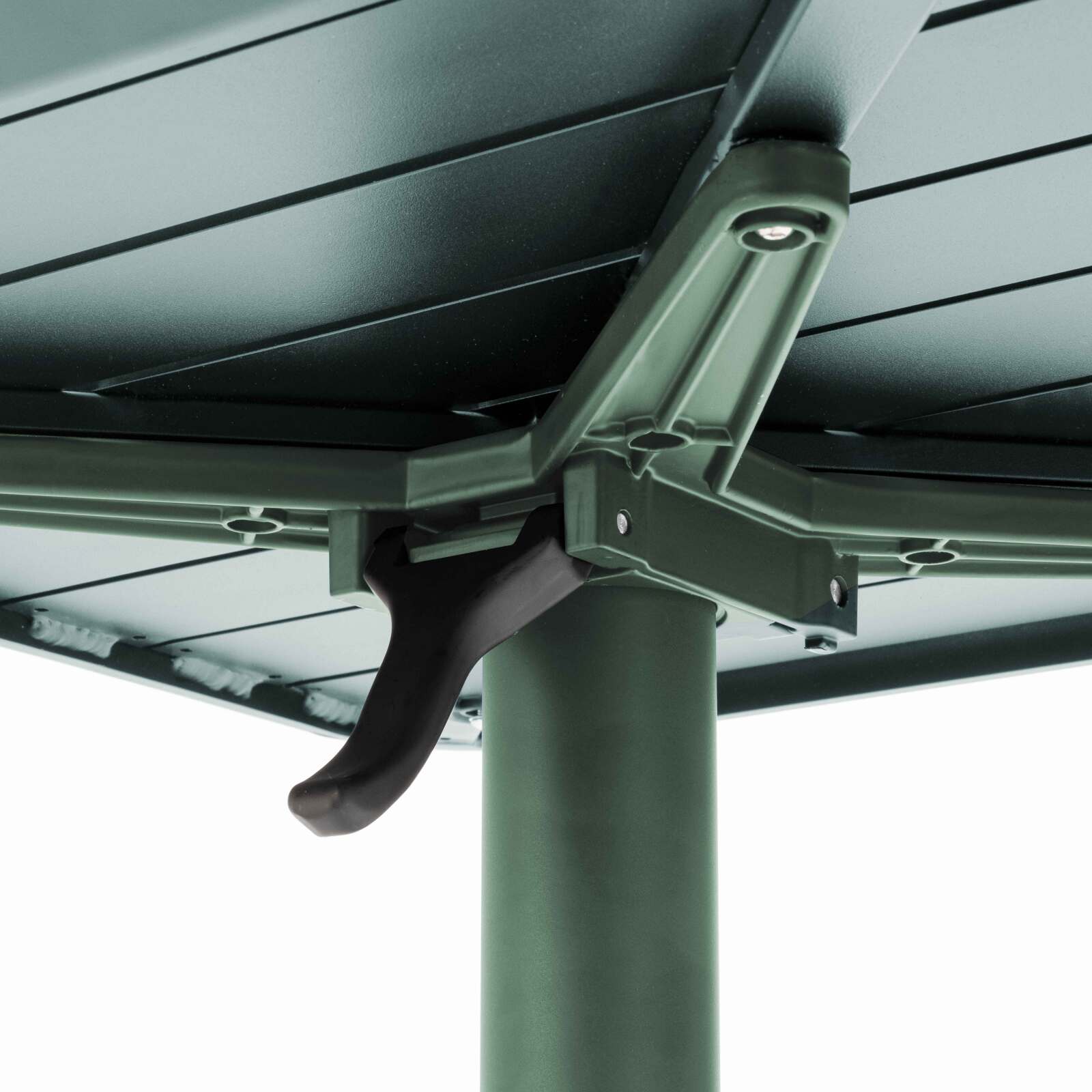 70 x 70 cm großer, verstellbarer Aluminium-Terrassentisch und 2 Stühle mit Armlehnen