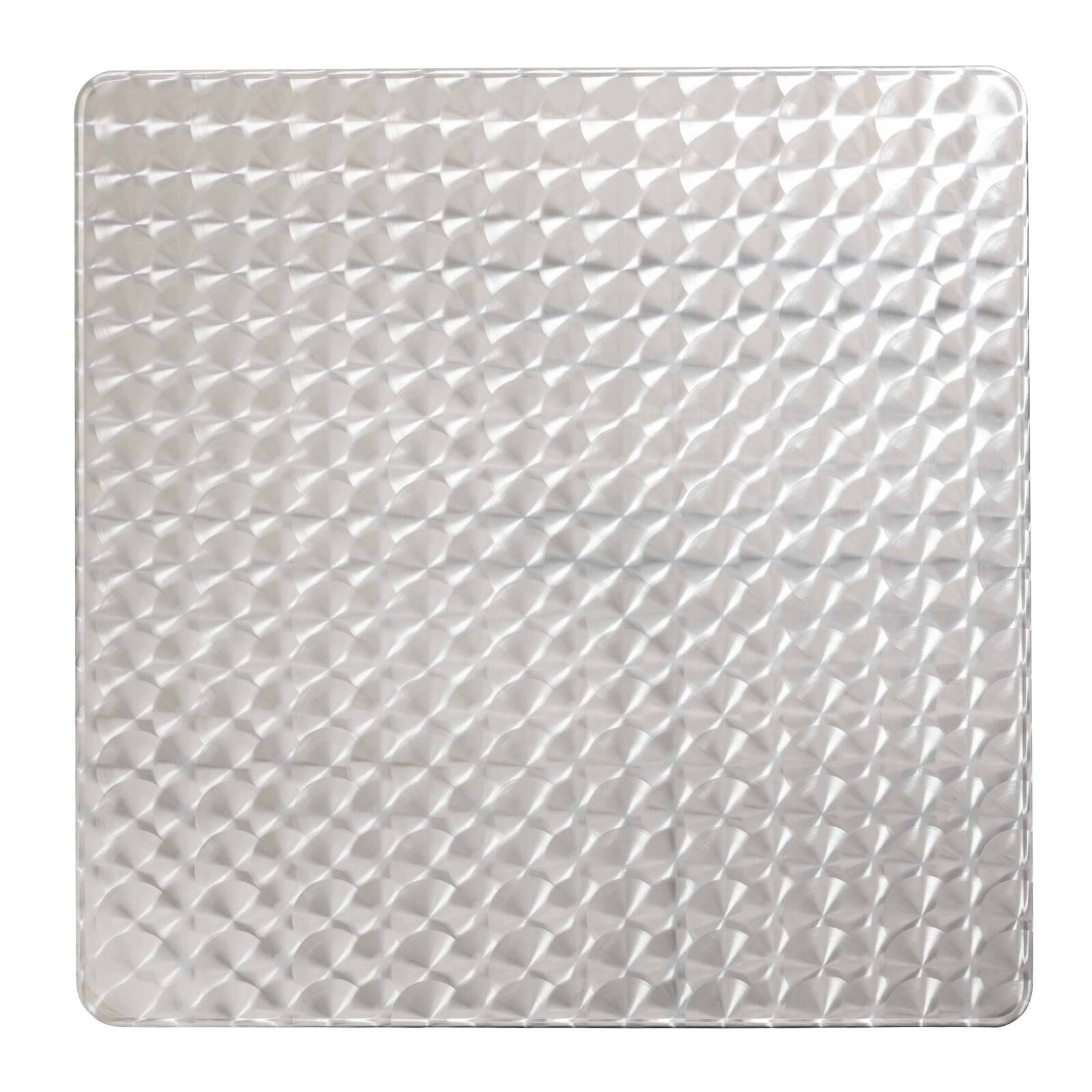 Quadratische Tischplatte aus Spanplatte und Edelstahl 70 x 70 cm