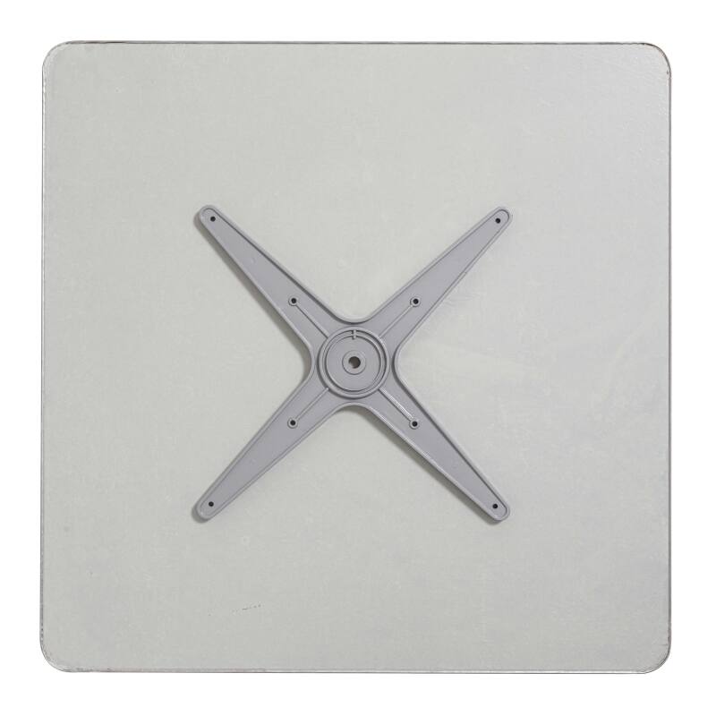 Quadratische Tischplatte aus Spanplatte und Edelstahl 70 x 70 cm