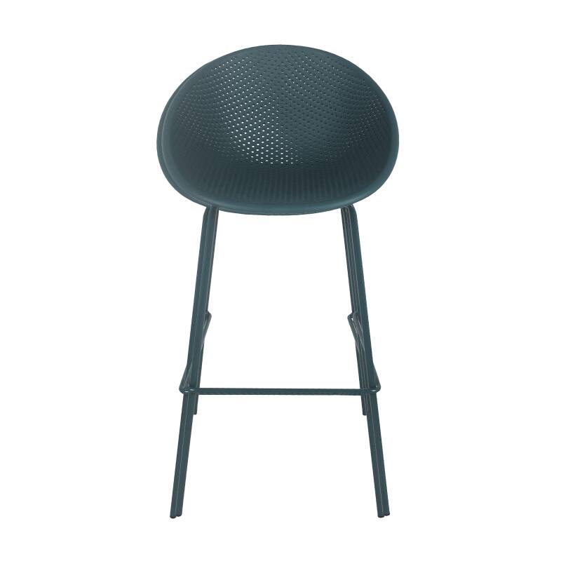 4er-set hohen Terrassenstühlen aus Kunststoff und Stahl (2/6)