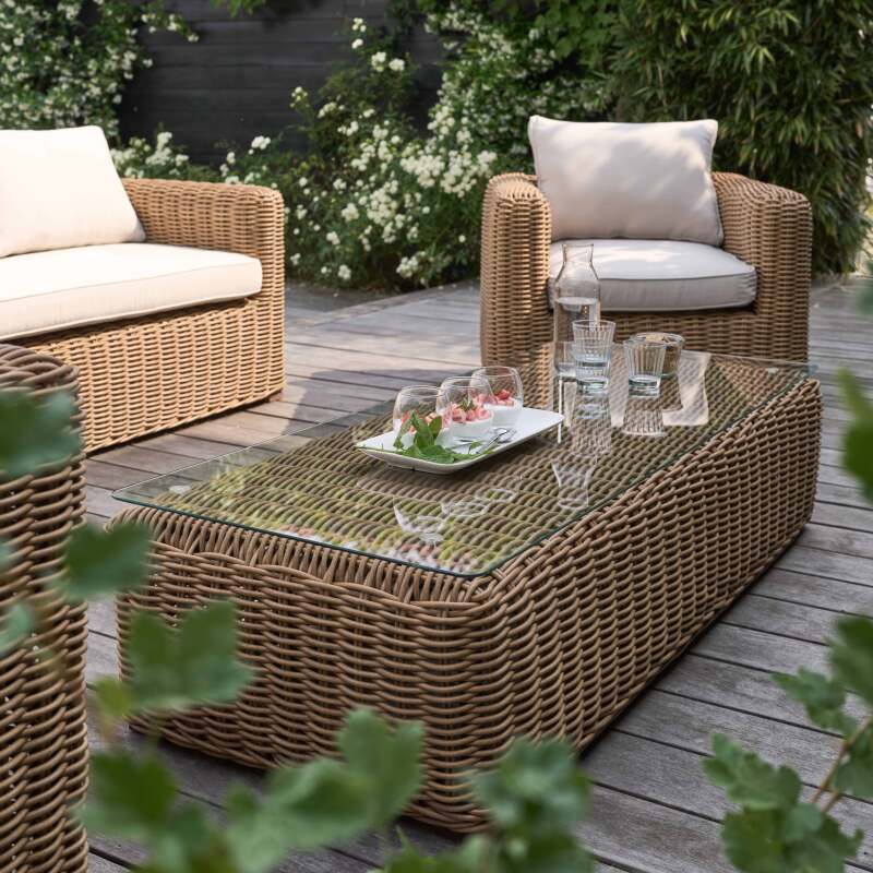 Gartenlounge-Set für 8 Personen aus geflochtenem Harz