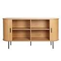 2-türiges Sideboard aus Melamin und Stahl 140 cm