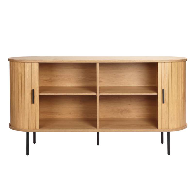 2-türiges Sideboard aus Melamin und Stahl 140 cm (3/6)