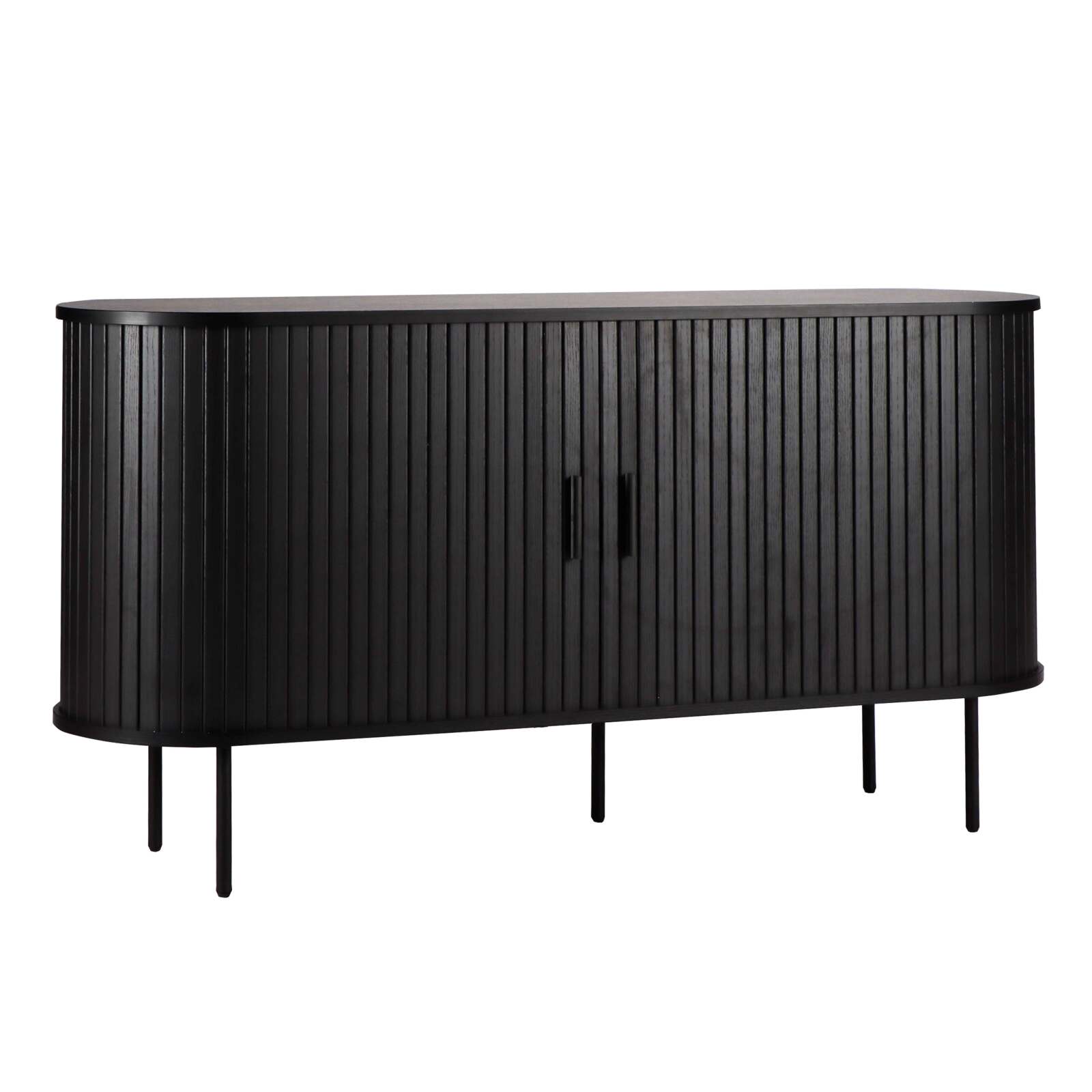 2-türiges Sideboard aus Melamin und Stahl 140 cm 2-türiges Sideboard aus Melamin und Stahl 140 cm