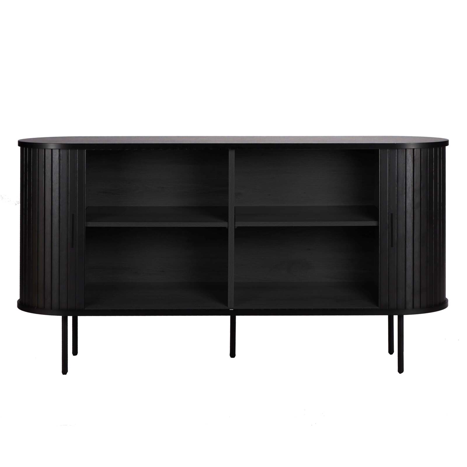 2-türiges Sideboard aus Melamin und Stahl 140 cm 2-türiges Sideboard aus Melamin und Stahl 140 cm