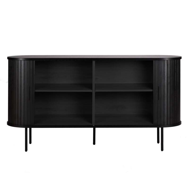 2-türiges Sideboard aus Melamin und Stahl 140 cm