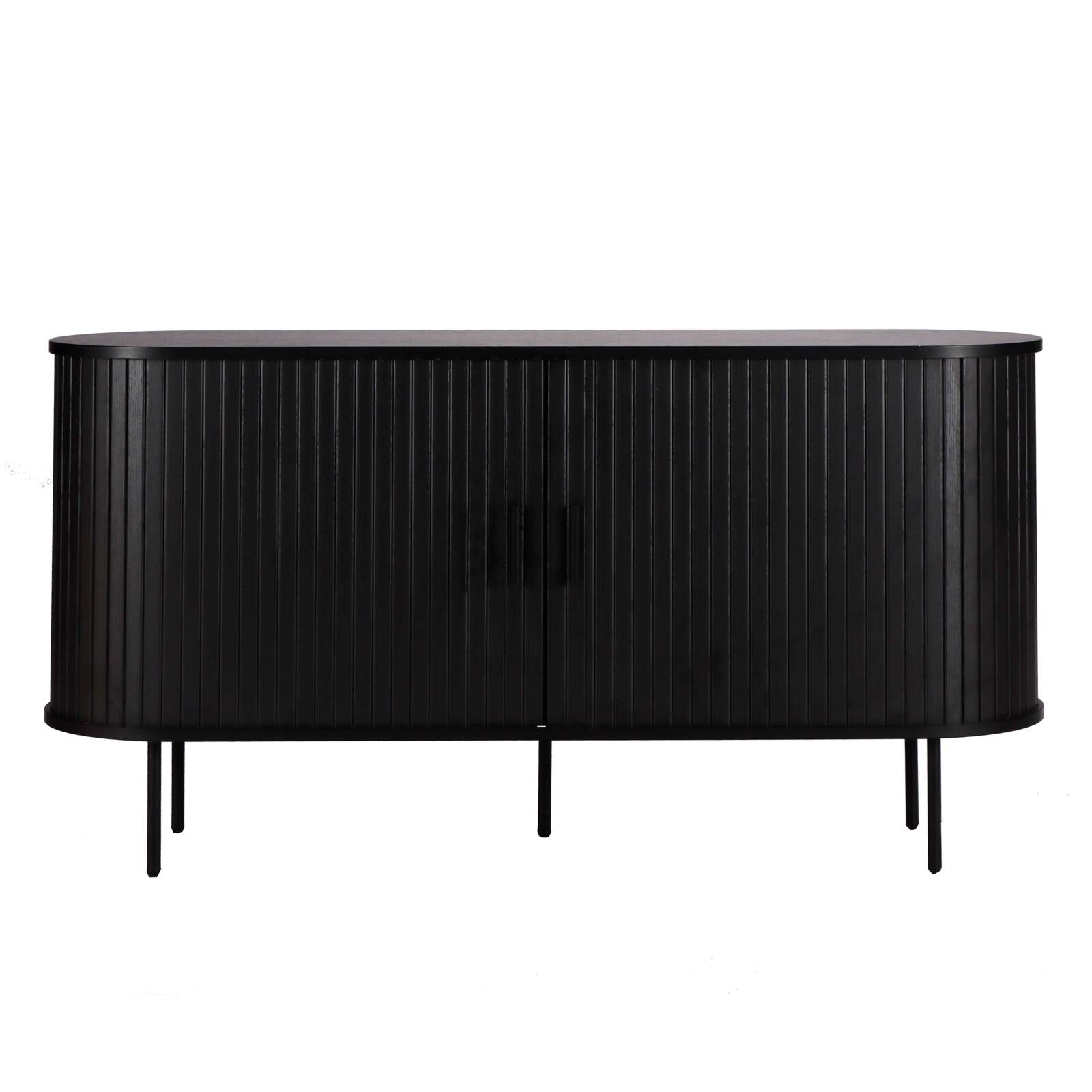 2-türiges Sideboard aus Melamin und Stahl 140 cm