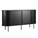 2-türiges Sideboard aus Melamin und Stahl 140 cm