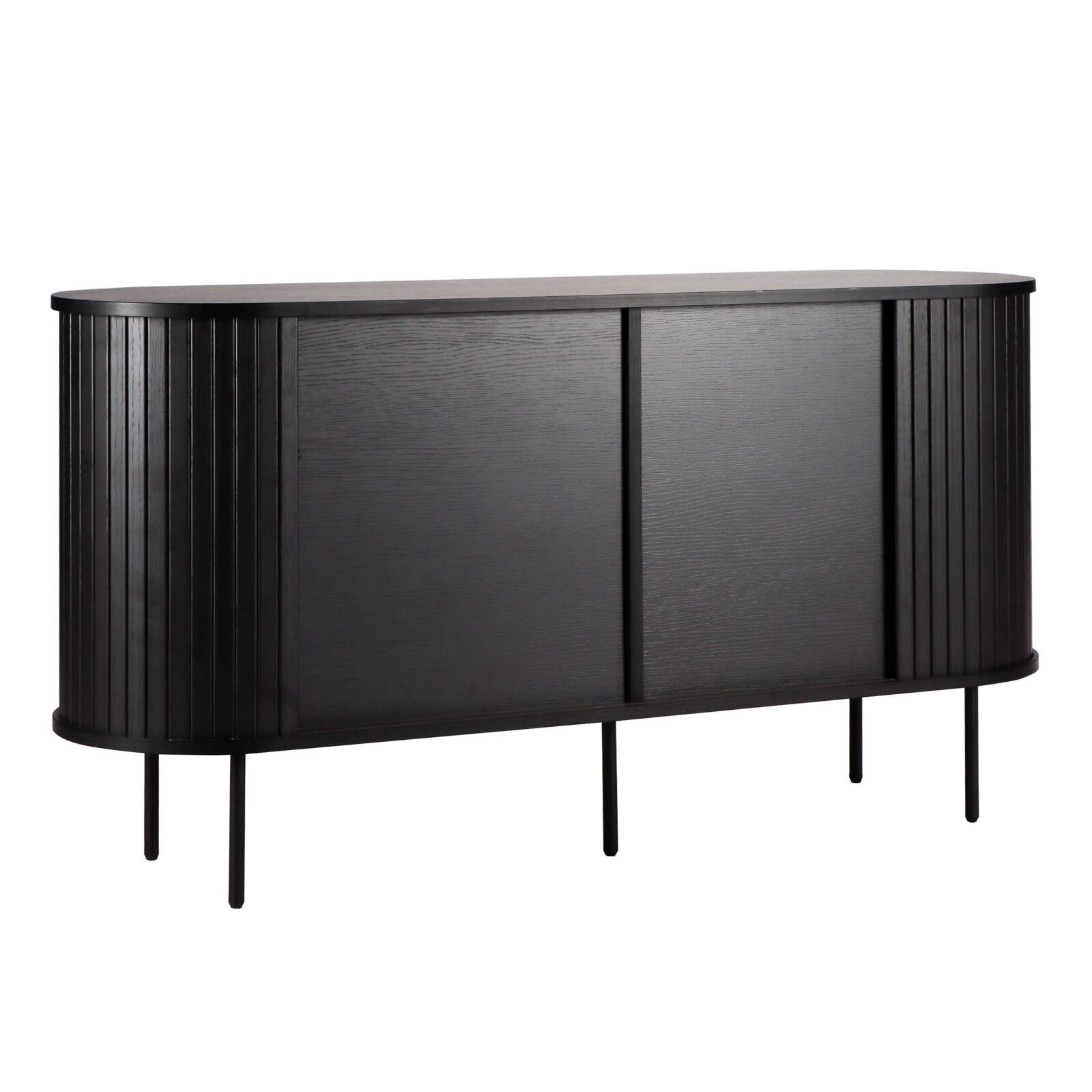2-türiges Sideboard aus Melamin und Stahl 140 cm
