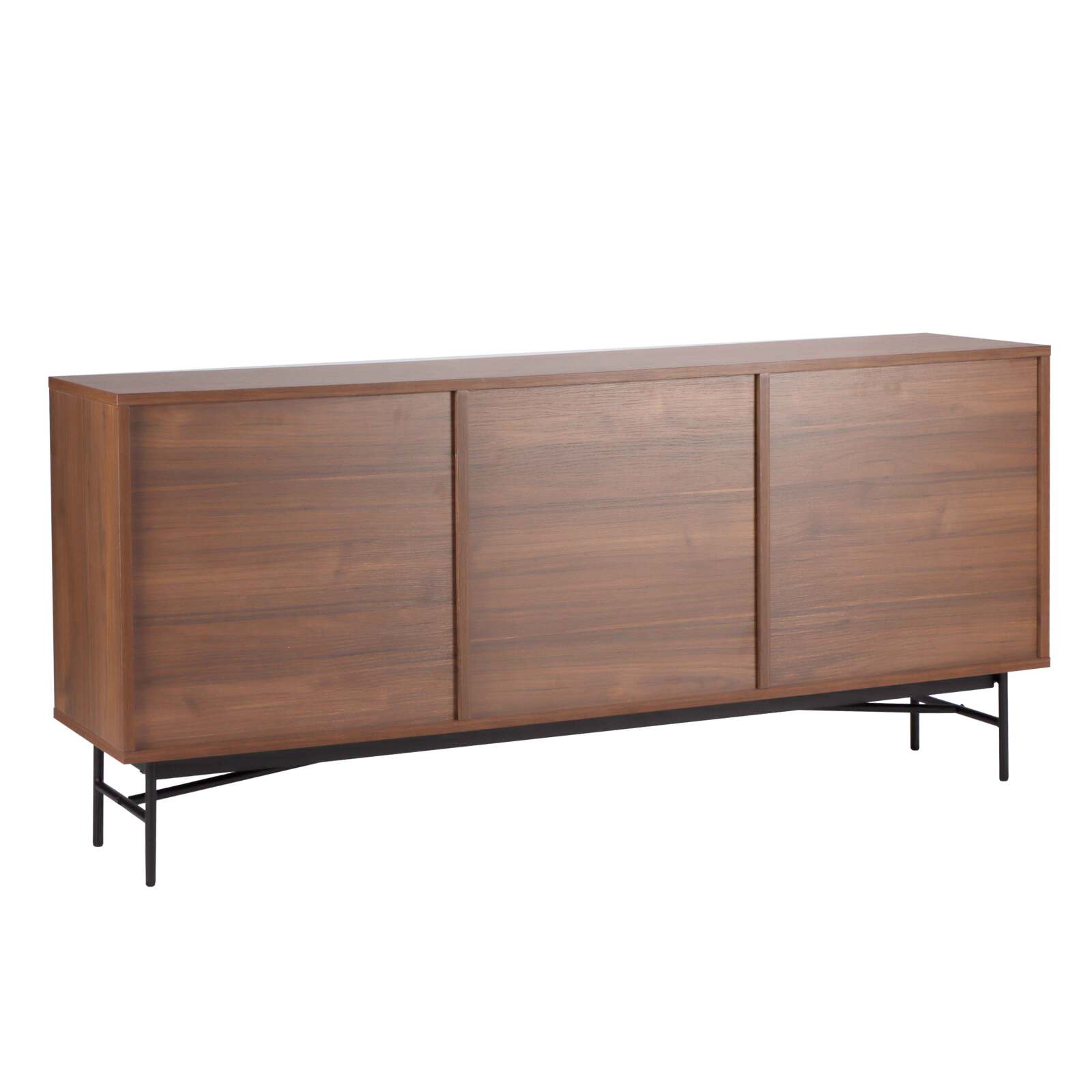Sideboard mit 2 Türen und 3 Schubladen aus Melamin und Stahl 160 cm Sideboard mit 2 Türen und 3 Schubladen aus Melamin und Stahl 160 cm