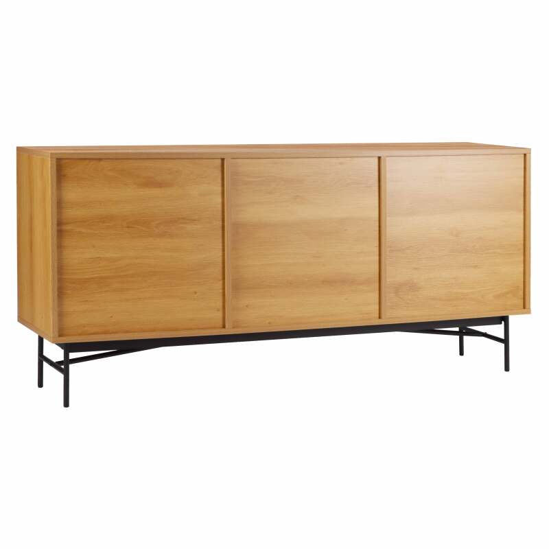 Sideboard mit 2 Türen und 3 Schubladen aus Melamin und Stahl 160 cm (4/6)