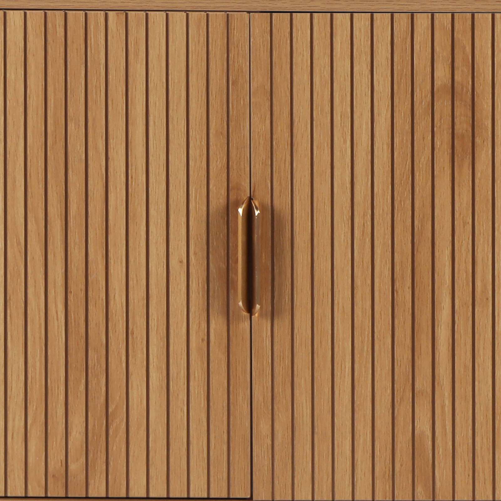 Sideboard mit 2 Türen und 3 Schubladen aus Melamin und Stahl 160 cm