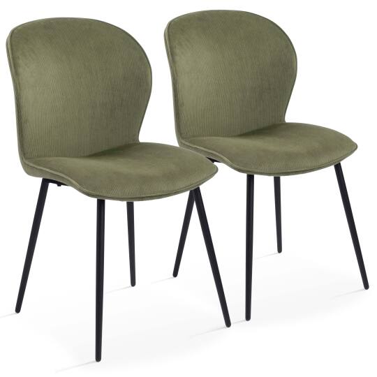 Set mit 2 Cord-Esszimmerstühlen