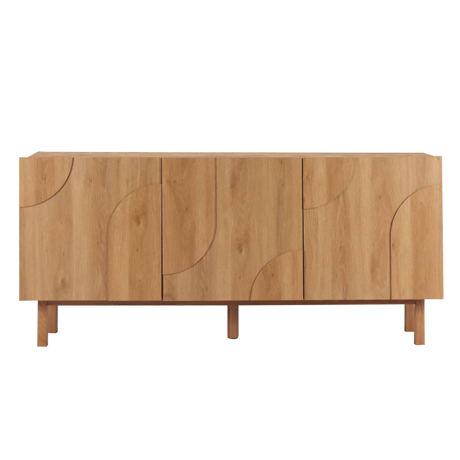 3-türiges Sideboard aus Melamin in Holzoptik