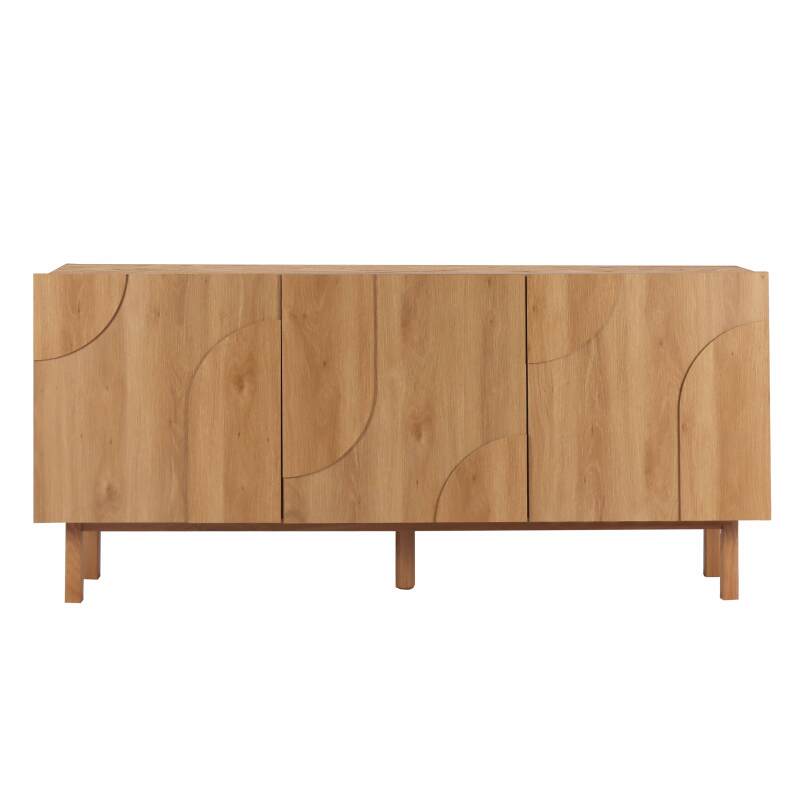 3-türiges Sideboard aus Melamin in Holzoptik
