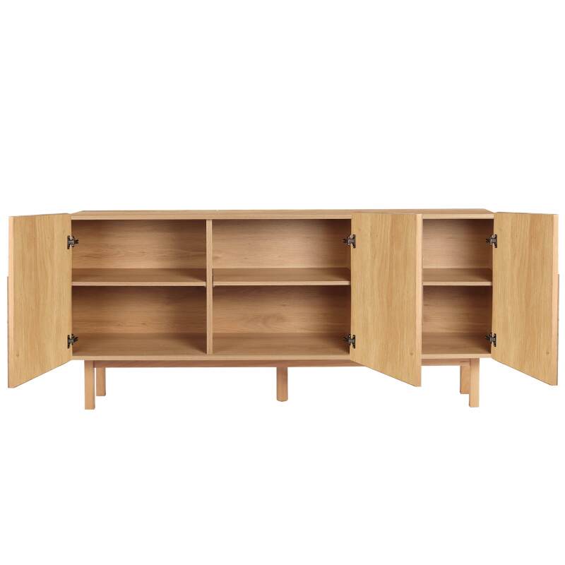 3-türiges Sideboard aus Melamin in Holzoptik