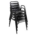 Gartenstuhl mit stapelbaren Aluminiumarmlehnen 