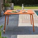 Gartentisch Quadratisch aus Metall, 8 Personen, 120x120 cm - Lifestyle