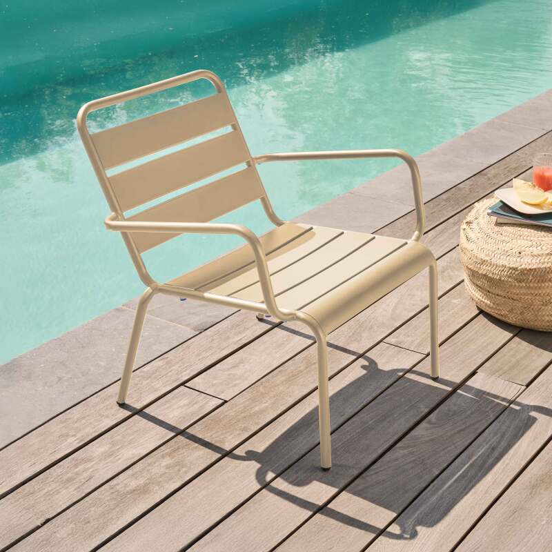 Gartensessel niedrig aus Metall - Lifestyle