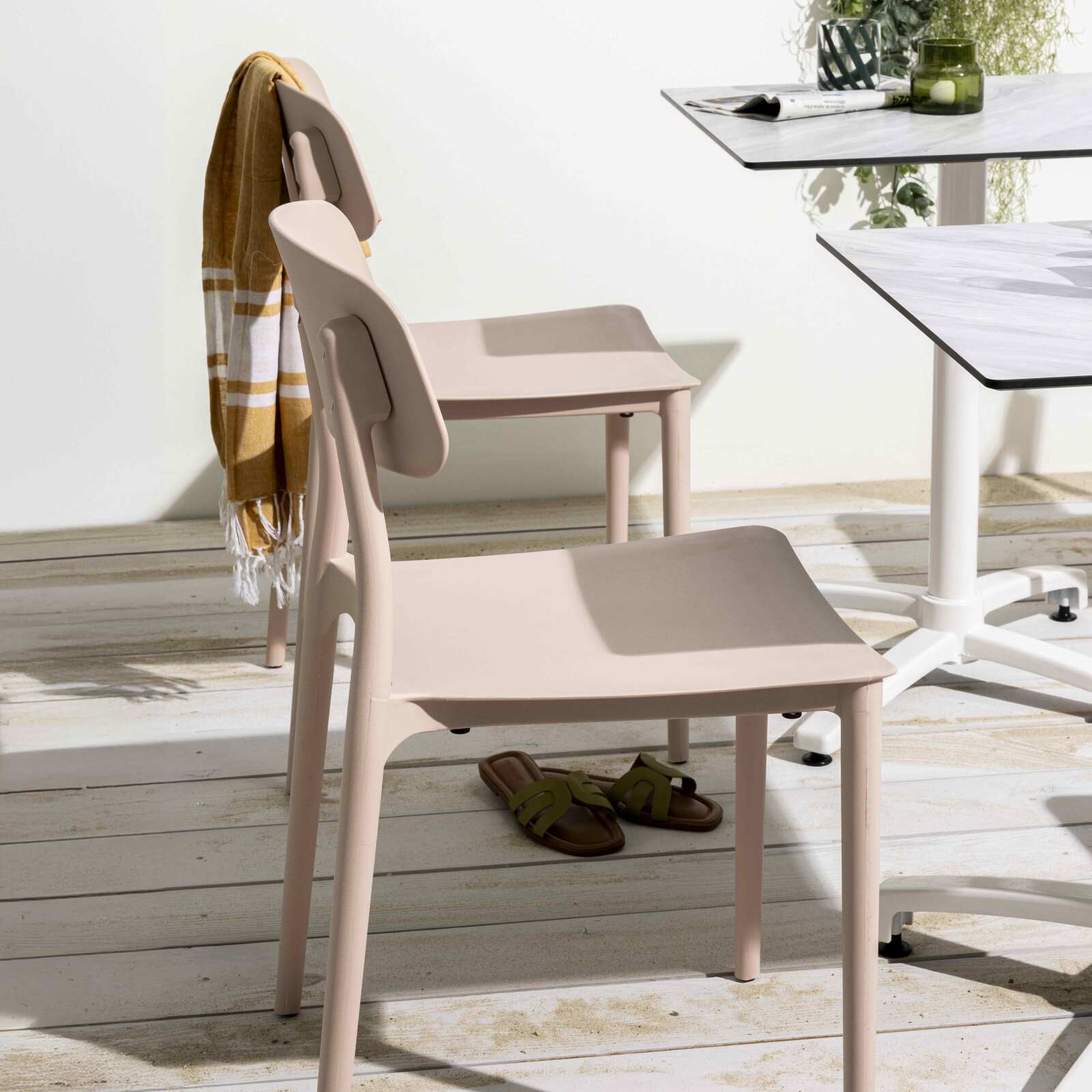 2er-set Terrassenstühle aus Kunststoff