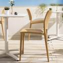 4er-set durchbrochene Terrassenstühle aus Kunststoff