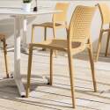 4er-set durchbrochene Terrassenstühle aus Kunststoff