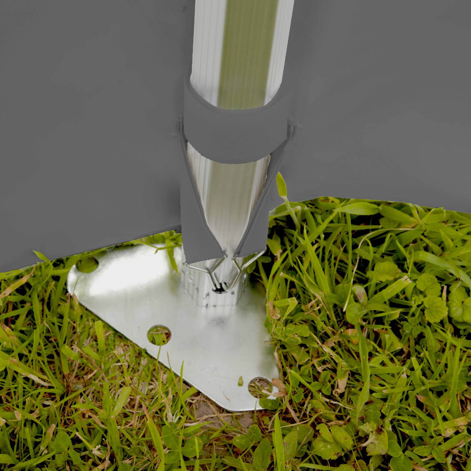 Graue Fensterwand 4 m – 300 g/m²