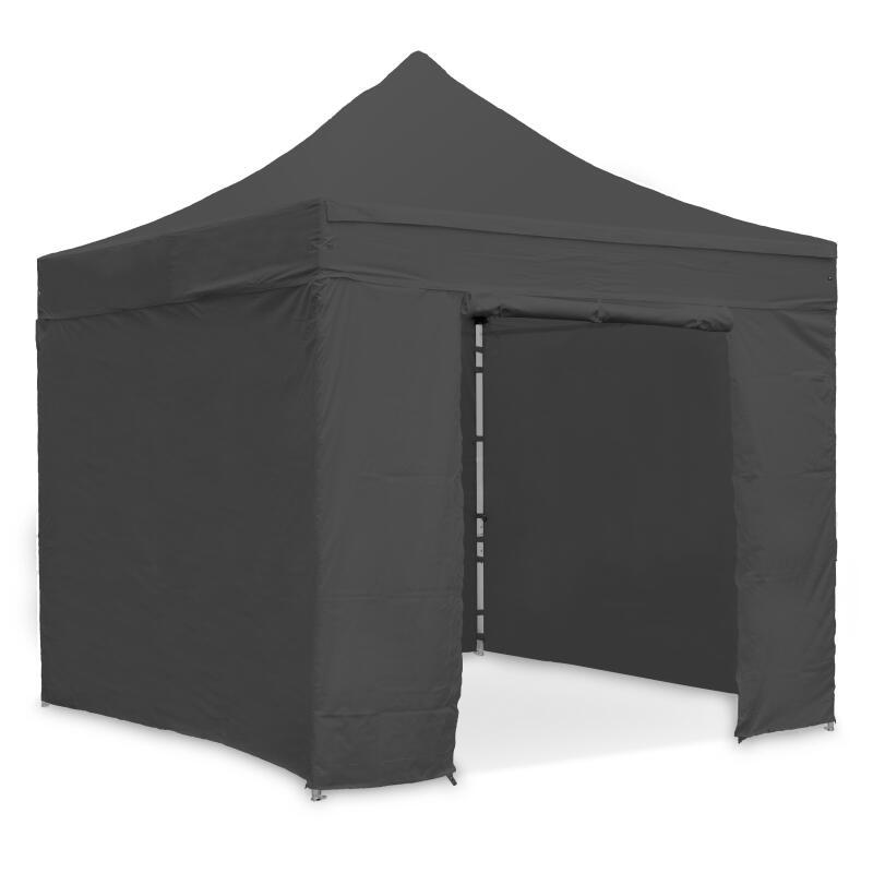 Graue Türwand mit Reißverschluss, 3 m – 300 g/m²